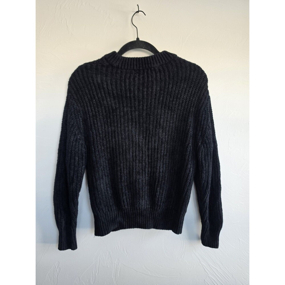 Wilfred Aritzia Black Essential Chenille Knit Pullover Sweater Size XS Holiday - Picture 7 of 10